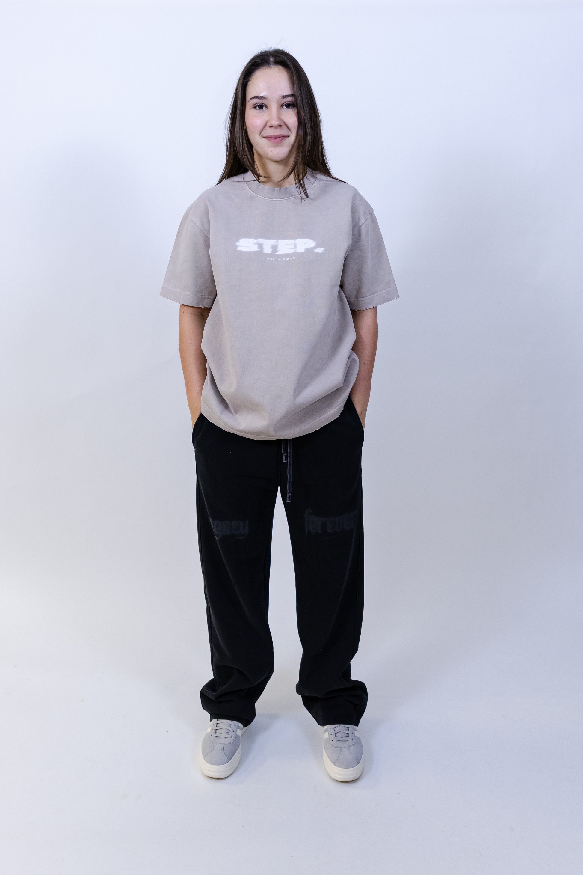 “TRUST STEP” Frayed Tee