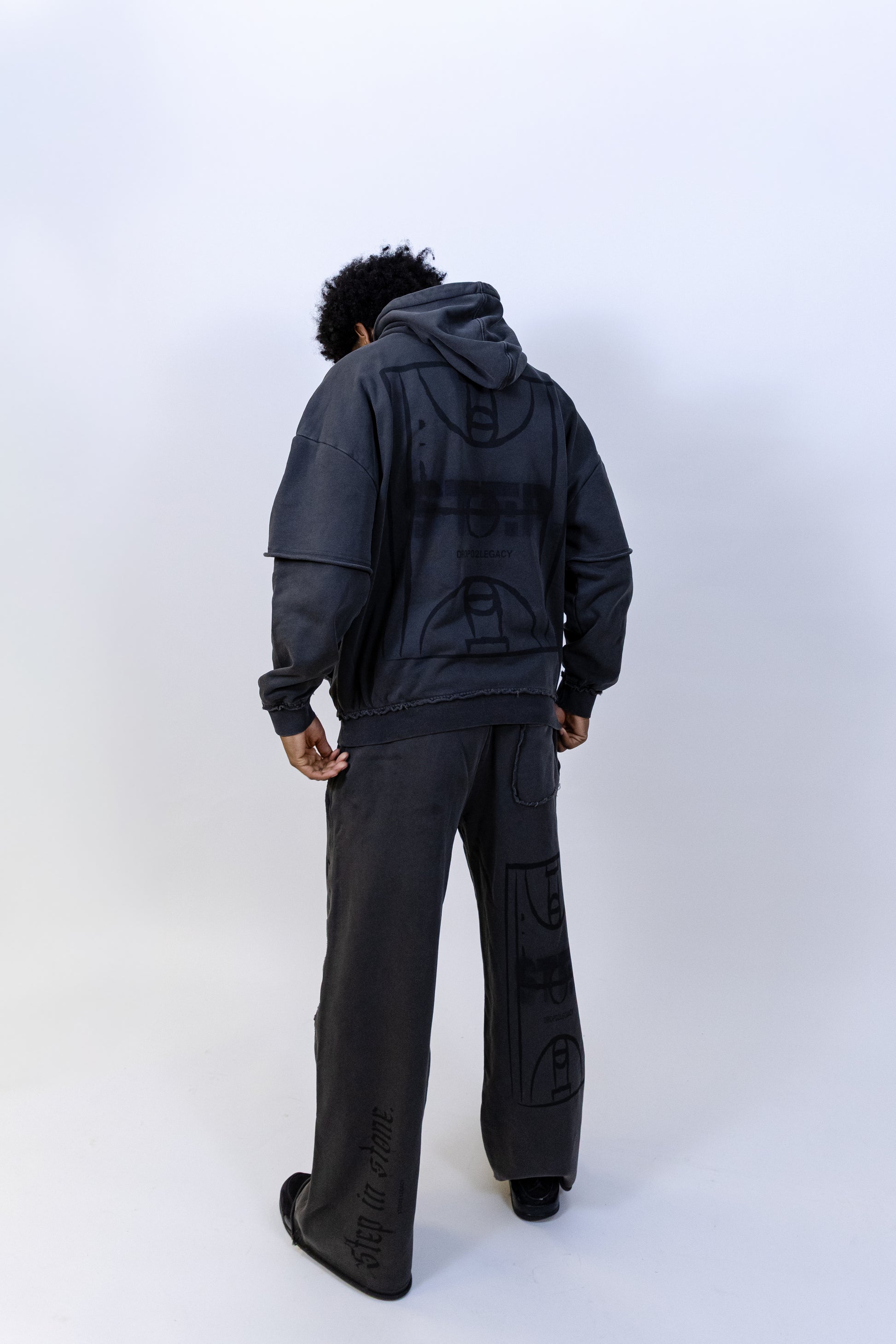 “STEP IN STONE” Double-Layer Hoodie