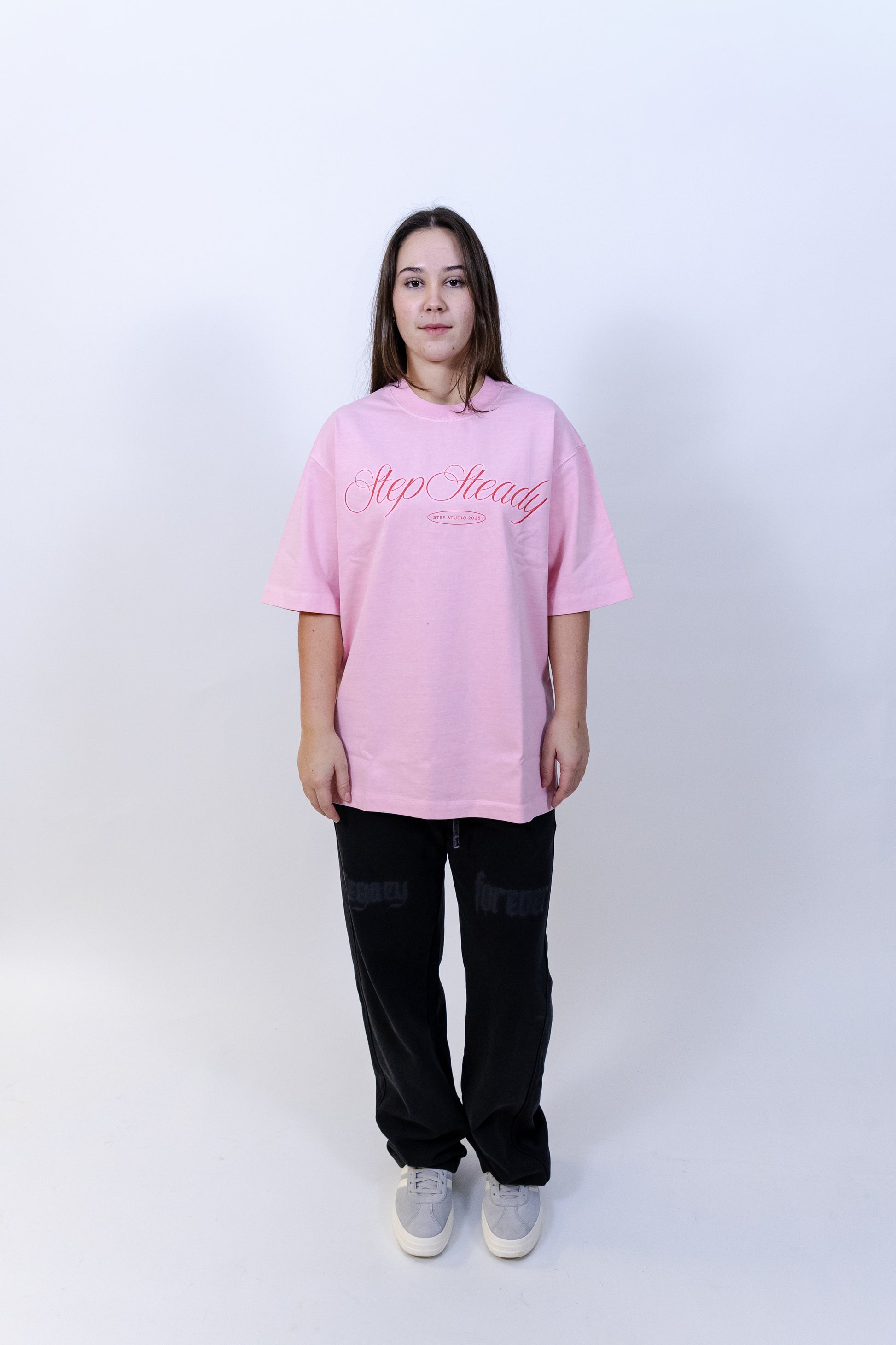 “STEP STEADY” Drop-Shoulder Tee