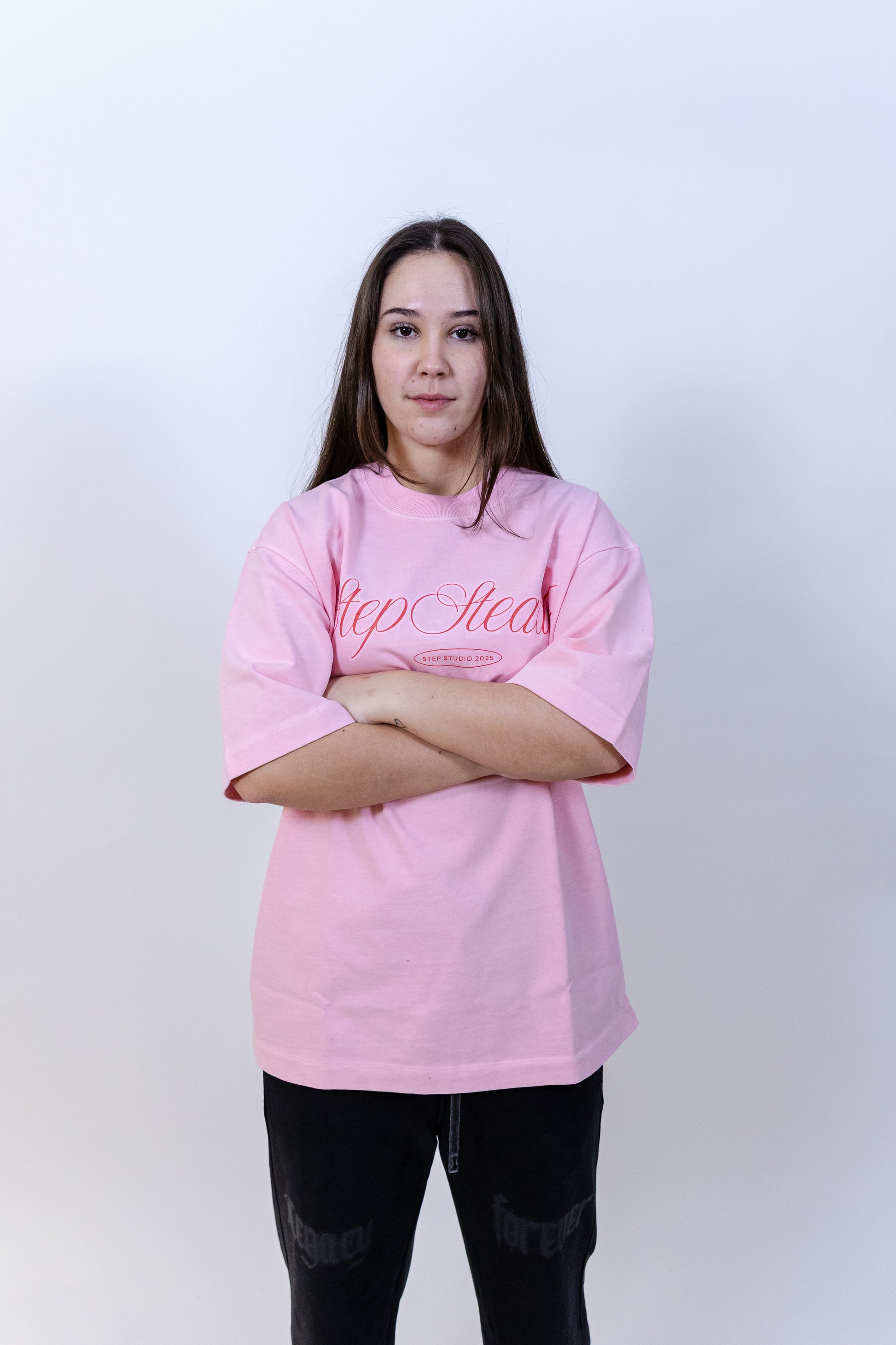 “STEP STEADY” Drop-Shoulder Tee