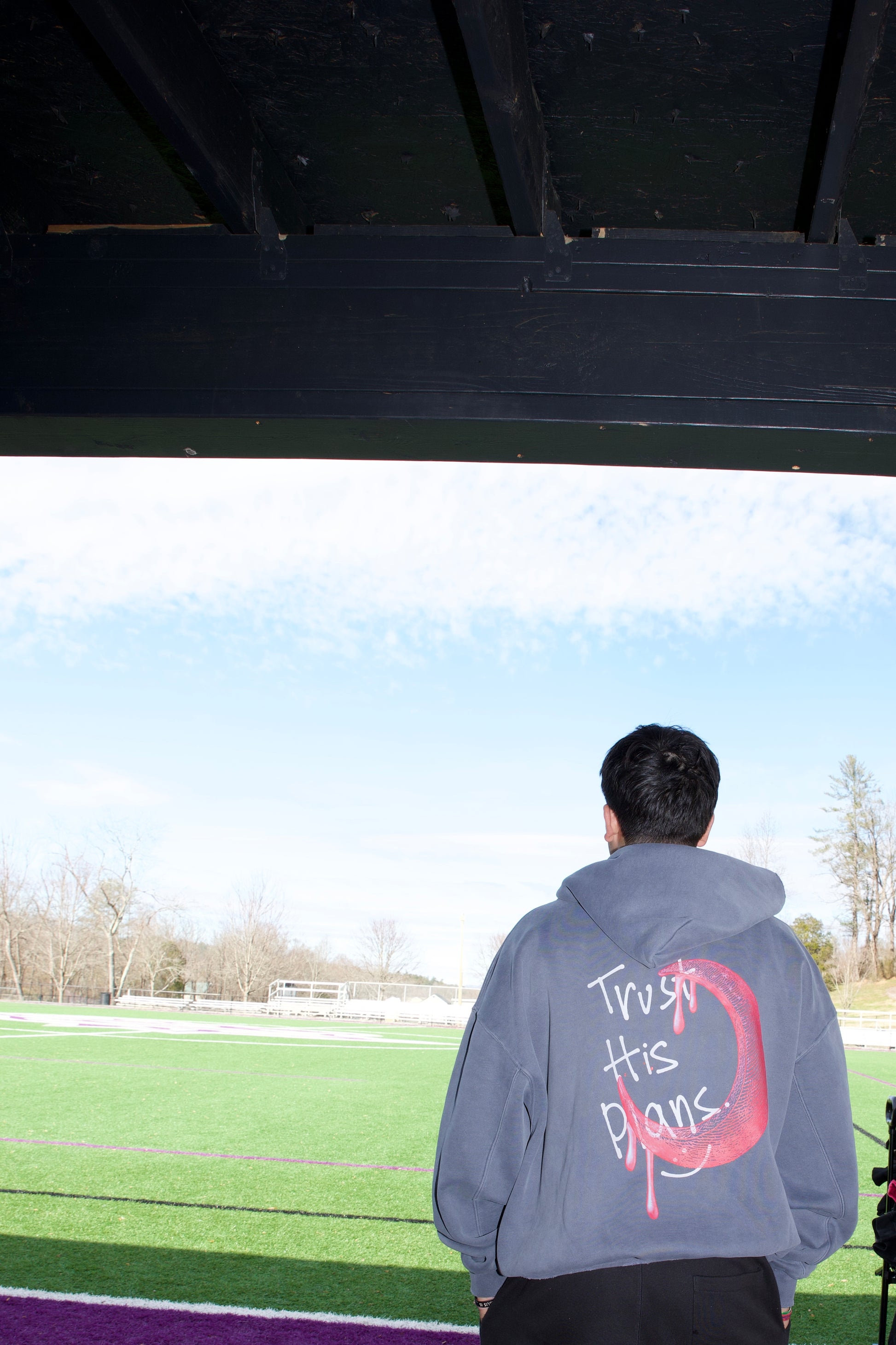 “STEP TRUST” Washed Fleece Hoodie