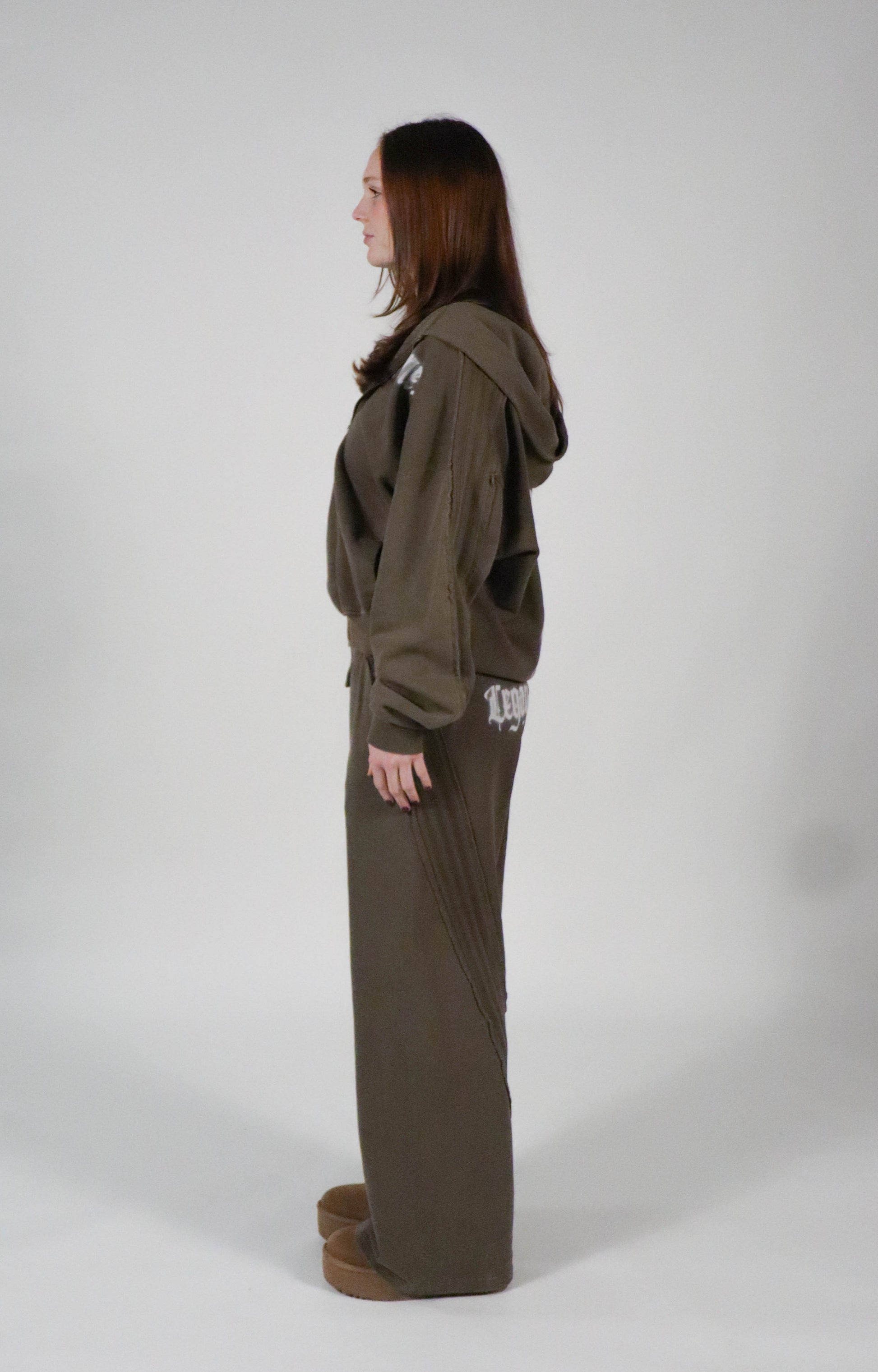 “LEGACY” Raw-Edge Zip Hoodie