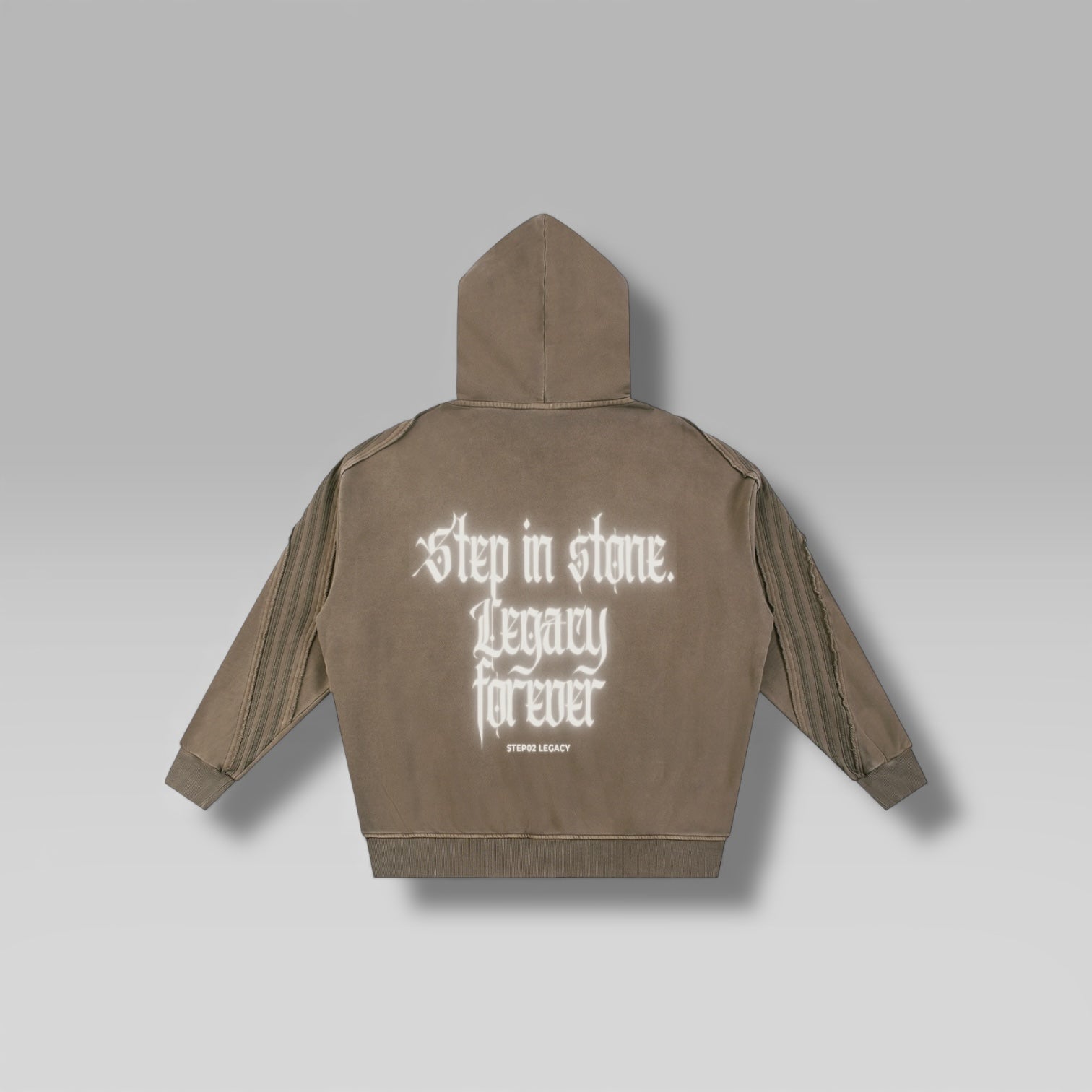 “LEGACY” Raw-Edge Zip Hoodie