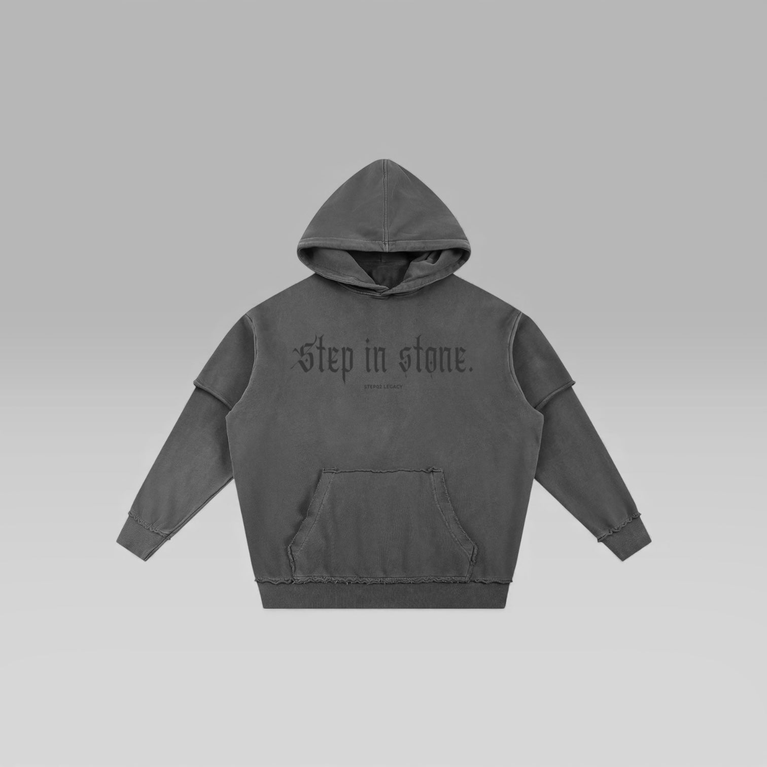 “STEP IN STONE” Double-Layer Hoodie